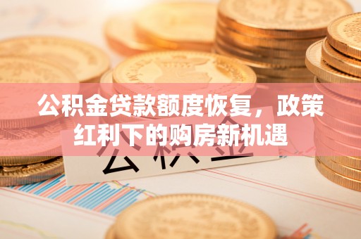 武强公积金贷款额度恢复，政策红利下的购房新机遇