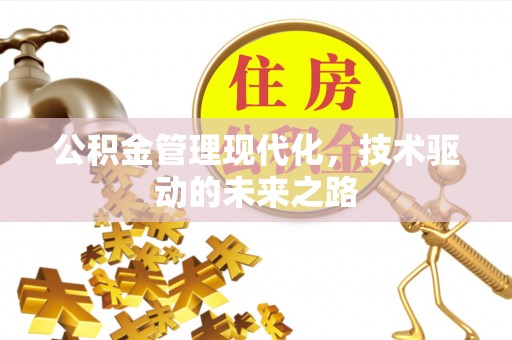 武强公积金管理现代化，技术驱动的未来之路